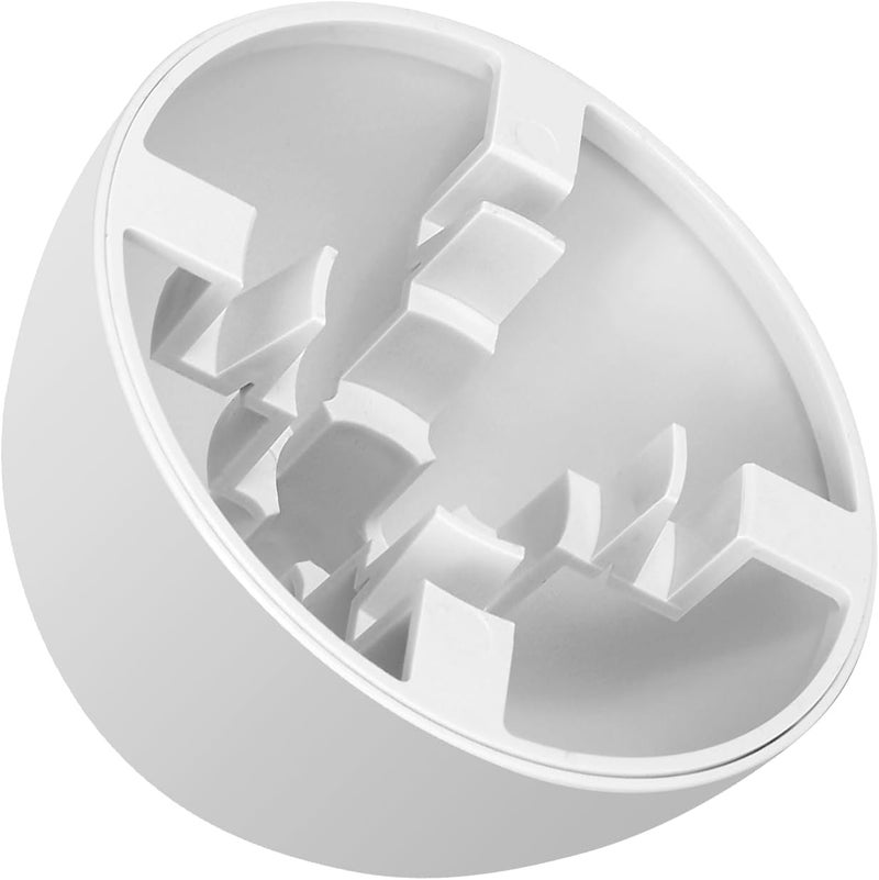 Qwtqwt غطاء تهوية PVC لفتحات مدخنة الفرن، غطاء تهوية عادم الفرن يناسب أنابيب 1.5" 2" 3" بوصة ويحافظ على الحيوانات الصغيرة والمطر خارج فتحات السطح الخارجية، نصف كروي أبيض (1 قطعة) - Image 1
